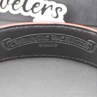 Chrome Hearts Red Leather Gunslinger Belt, Size 34