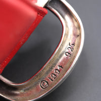 Chrome Hearts Red Leather Gunslinger Belt, Size 34