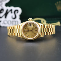 Rolex Ladies DateJust, Champagne Dial, President Bracelet (Ref. 69178)