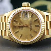 Rolex Ladies DateJust, Champagne Dial, President Bracelet (Ref. 69178)