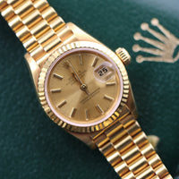 Rolex Ladies DateJust, Champagne Dial, President Bracelet (Ref. 69178)