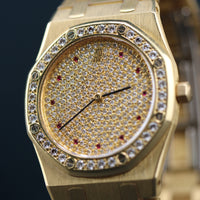 Audemars Piguet Royal Oak, Pavé Diamond Ruby Dial 33mm (Ref. 56432BA)