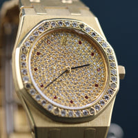 Audemars Piguet Royal Oak, Pavé Diamond Ruby Dial 33mm (Ref. 56432BA)