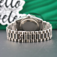 Rolex 36mm Day-Date President, White Gold, Black Dial (Ref. 18239)