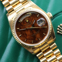 Rolex Burlwood Dial 36mm Day-Date President (Ref. 18038)