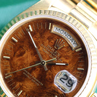Rolex Burlwood Dial 36mm Day-Date President (Ref. 18038)