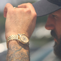 Rolex "Bubble Back" Super Precision, 14k Gold Case, P-Eyes Bracelet (Ref. 5050)