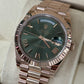 Rolex Day-Date 40 Rose Gold Green Olive 228235