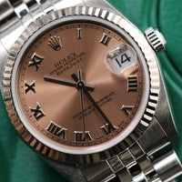 Rolex DateJust 31mm, Pink Roman Dial, Steel (Ref. 68274)