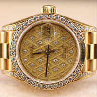 Rolex Embroidery Diamond "Crown Collection" DateJust 26mm, President Band (Ref. 69158)