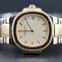 Patek Phillipe Nautilus Ladies 27mm, Two Tone Diamond Bezel (Ref. 4700/530J)