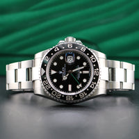 Rolex GMT Master II, Black Bezel, Green Arrow (Ref. 116710LN)