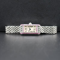 Cartier Tank Allongée 18k Factory Pink Sapphire Bezel (Ref. WB302831)