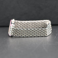 Cartier Tank Allongée 18k Factory Pink Sapphire Bezel (Ref. WB302831)