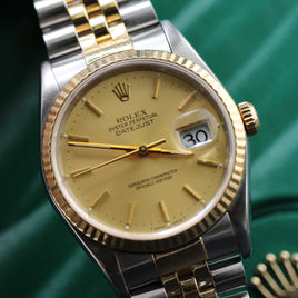 Rolex DateJust 36mm, Champagne Dial (Ref. 16233)