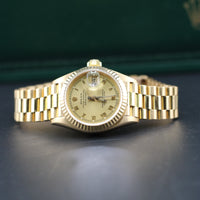 Rolex DateJust 26mm Champagne Roman Dial, President (Ref. 69178)
