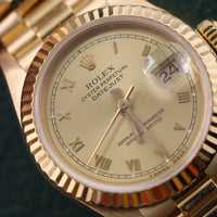 Rolex DateJust 26mm Champagne Roman Dial, President (Ref. 69178)