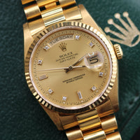 Rolex 36mm Day-Date President, Champagne Diamond Dial (Ref. 18238)