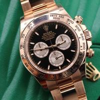 Rolex Daytona Rose Gold, Black Dial Sundust Subdials Index (Ref. 126505)