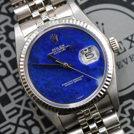 Rolex DateJust 36mm Lapis Lazuli Dial, White Gold Jubilee (Ref. 1601)