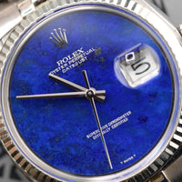 Rolex DateJust 36mm Lapis Lazuli Dial, White Gold Jubilee (Ref. 1601)