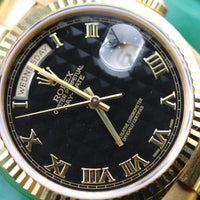 Rolex 36mm Day-Date President, Black Pyramid Dial (Ref. 18238)