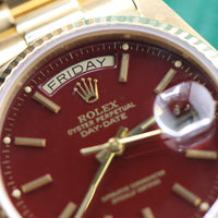 Rolex Day-Date 36mm Oxblood Stella Dial President (Ref. 18038)