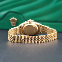 Rolex Ladies DateJust, Champagne Stick Dial, 18k Gold on Jubilee (Ref.69178)