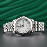 Rolex DateJust 41mm White Index, Smooth Bezel on Jubilee (Ref. 126300)