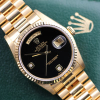 Rolex Day-Date 36mm Onyx Dial, Diamond 6&amp;9 President (Ref. 18238)