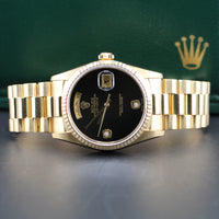 Rolex Day-Date 36mm Onyx Dial, Diamond 6&amp;9 President (Ref. 18238)