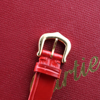 Cartier Baignoire 18k Yellow Gold, Red Leather (Ref. 4194)