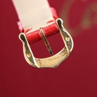 Cartier Baignoire 18k Yellow Gold, Red Leather (Ref. 4194)