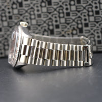 Rolex 36mm Day-Date Oxblood Stella Diamond Dial, White Gold (Ref. 1803)