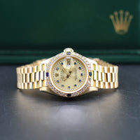 Rolex DateJust 26mm, Sapphire Indices, Diamond String, Diamond Sapphire Bezel (Ref. 69088)