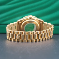Rolex Day-Date 36mm Red Sunset Vignette Diamond Dial, Arabic Wheel, Diamond Bezel/Lugs President (Ref. 18338)