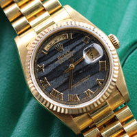 Rolex 36mm Day-Date Ferrite Roman Stone Dial, Arabic Wheels (Ref. 18238)