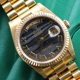 Rolex 36mm Day-Date Ferrite Roman Stone Dial, Arabic Wheels (Ref. 18238)