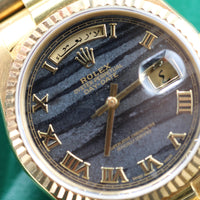 Rolex 36mm Day-Date Ferrite Roman Stone Dial, Arabic Wheels (Ref. 18238)
