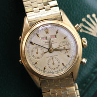 Rolex Dato Compax "Jean Claude Killy" Gold Brick Bracelet (Ref. 6036)