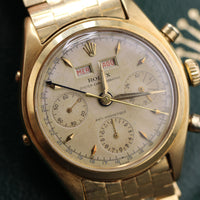 Rolex Dato Compax "Jean Claude Killy" Gold Brick Bracelet (Ref. 6036)