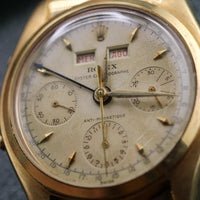 Rolex Dato Compax "Jean Claude Killy" Gold Brick Bracelet (Ref. 6036)