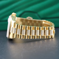 Rolex Day-Date 36mm, Silver Diamond Dial, Diamond Bezel, Diamond Bracelet (Ref. 118348)