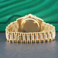 Rolex Day-Date 36mm, Silver Diamond Dial, Diamond Bezel, Diamond Bracelet (Ref. 118348)