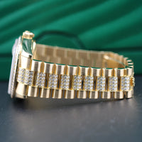 Rolex Day-Date 36mm, Silver Diamond Dial, Diamond Bezel, Diamond Bracelet (Ref. 118348)