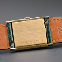 Eberhard & Co "Tank" Style, 18k Gold Art Deco Watch, Circ. 1940s