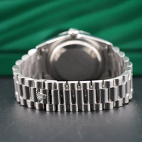 Rolex Day-Date 36mm Platinum President, Silver Diamond Dial (Ref. 18206)