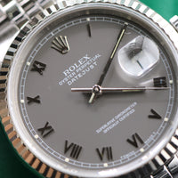 Rolex DateJust 36mm, Grey Roman Dial, Jubilee (Ref. 16234)