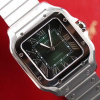 Cartier Santos de Cartier, Green Dial, Steel (Ref. WSSA0061)