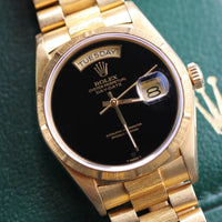 Rolex Day-Date 36mm Onyx Dial, Bark Bezel and Bracelet (Ref. 18078)
